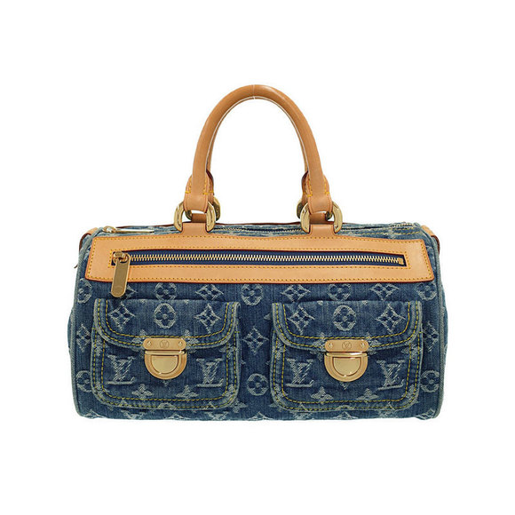 Louis Vuitton Neo Monogram Denim Speedy Handbag - Picture 1 of 8